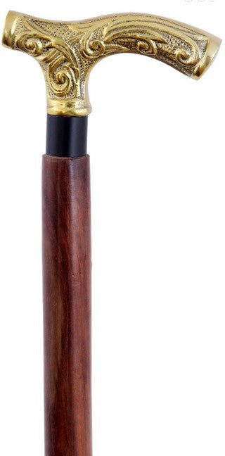 Walking Stick - Brass Ornate Handle at online8 furniture store Auckland