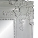 White Ornate Bevelled Floor Mirror Large at online8 furniture store Auckland