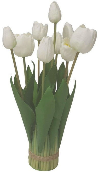 White Tulip Arrangement - 12 Head at online8 furniture store Auckland