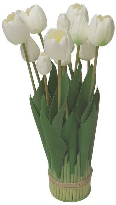 White Tulip Arrangement - 9 Head at online8 furniture store Auckland