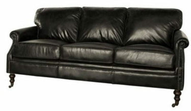 Winchester 3 Seater Belon Black | Italian Leather Sofas at online8 furniture store Auckland