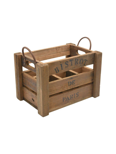 Wine Crate With Metal Handles at online8 furniture store Auckland