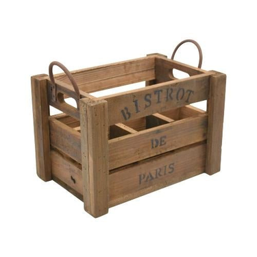 Wine Crate With Metal Handles at online8 furniture store Auckland