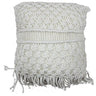Woolen Boho Cushion Ivory at online8 furniture store Auckland