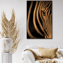 Zebra Framed Canvas Art - Sepia Stripes at online8 furniture store Auckland